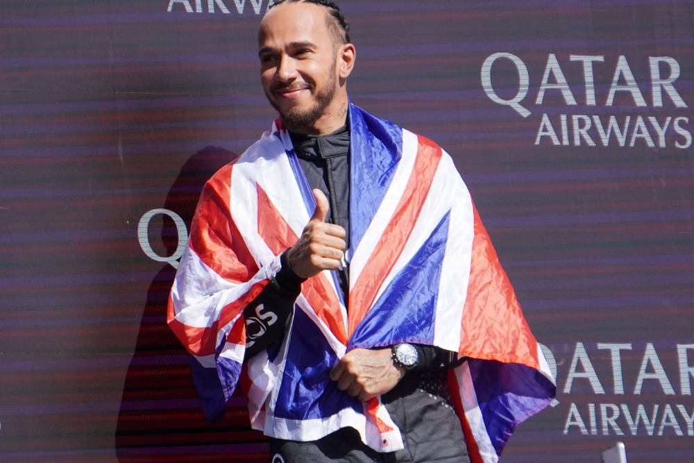 Hamilton celebrates his last Silverstone win in 2024 (PA Wire)