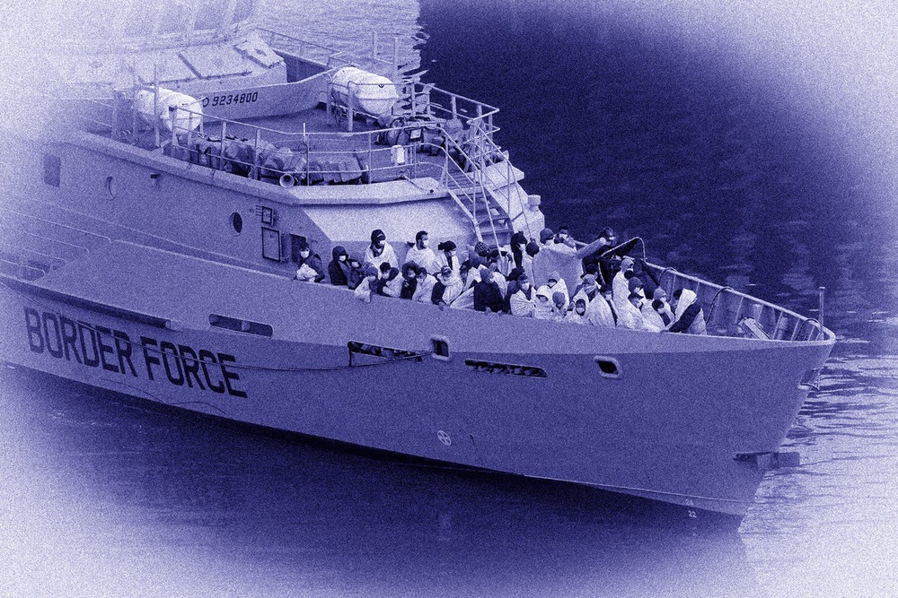 Image from: Channel boat fire latest: More than 150 migrants rescued after small boat catches fire