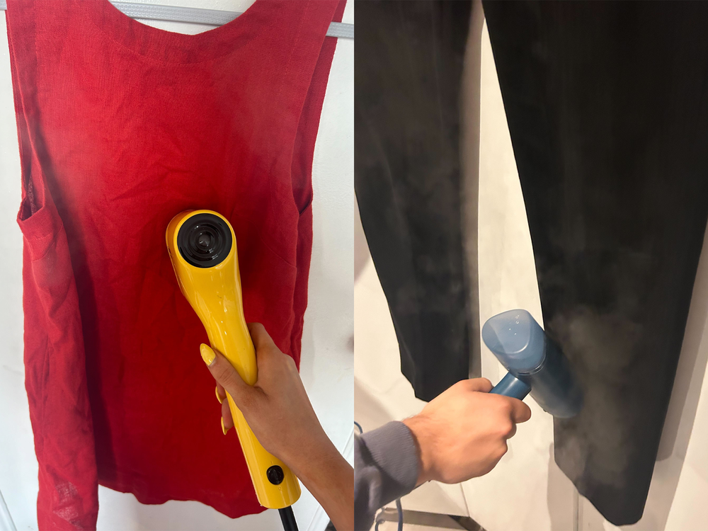 There’s no need for an ironing board with clothes steamers - just hang up your garments and get steaming (Daisy Lester/The Independent)