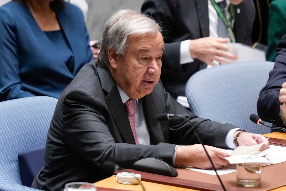 Guterres spoke at the UN summit in New York (AP)