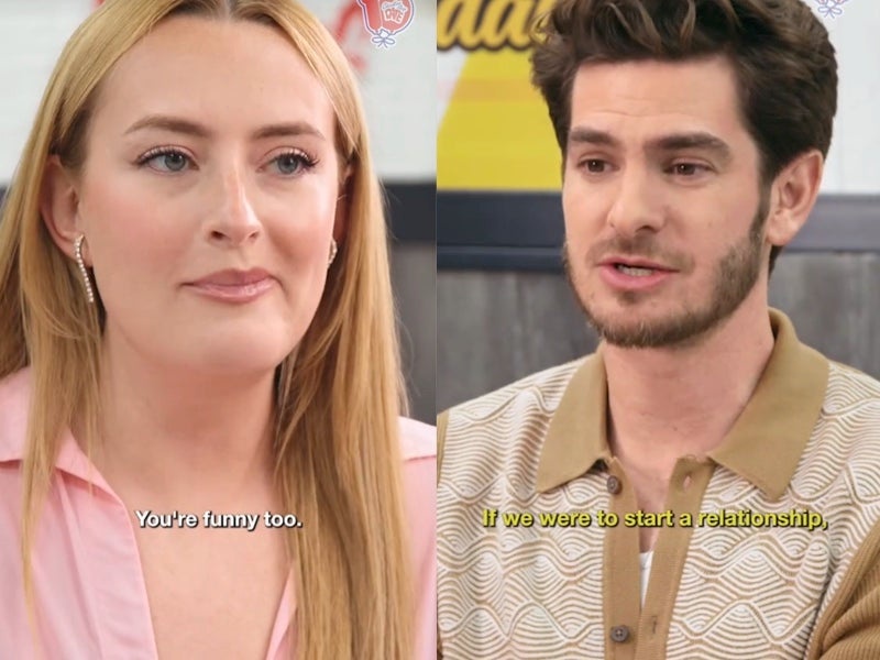 Dimoldenberg ‘dated’ numerous stars on her show, including Andrew Garfield (TikTok / Chicken Shop Date)