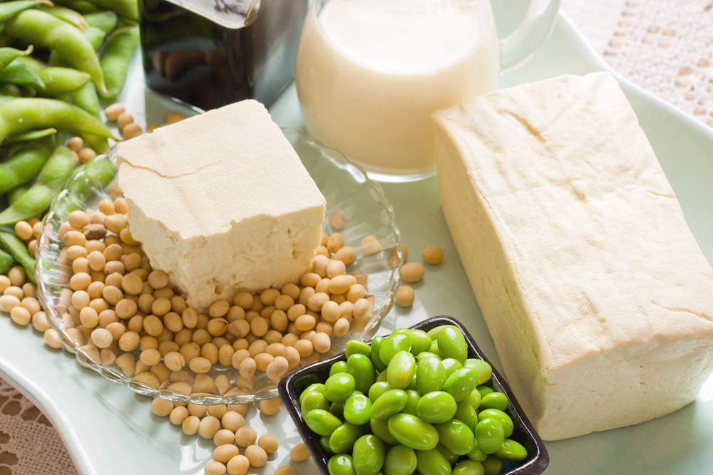 Soy milk, tofu and edamame are high in potassium and magnesium (Getty/iStock)