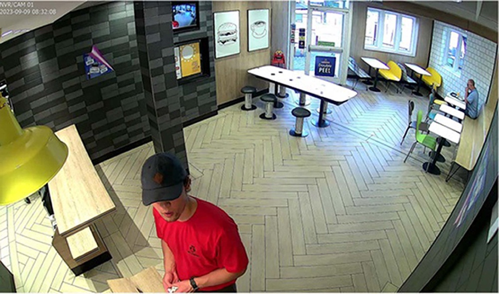Daniel Khalife at a branch of McDonald’s after he escaped from prison (Metropolitan Police)