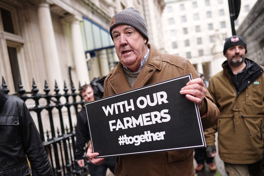 Jeremy Clarkson joined a protest by farmers in November 2024 (PA)
