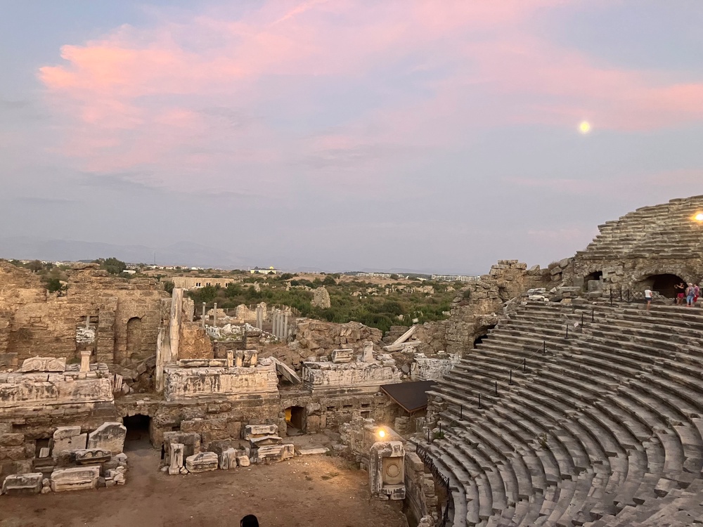 The ancient Greek theatre at Side (Prudence Wade/PA)