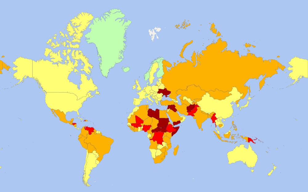 World s most dangerous countries to visit in 2025