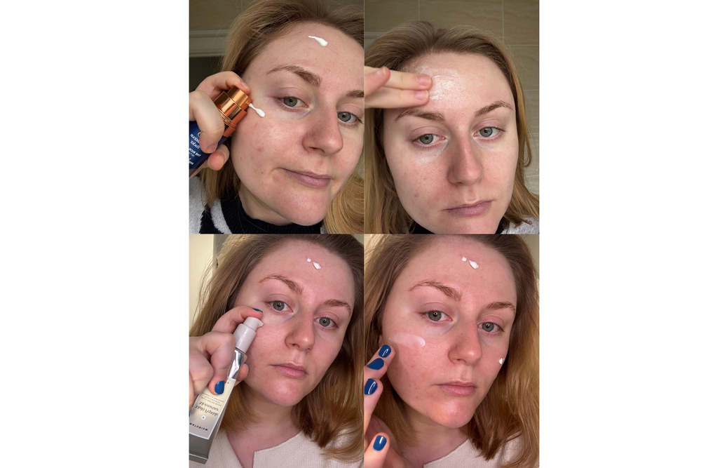 I tested both (AB, top and Naturium, bottom) formulas for seven days each (Lucy Smith)