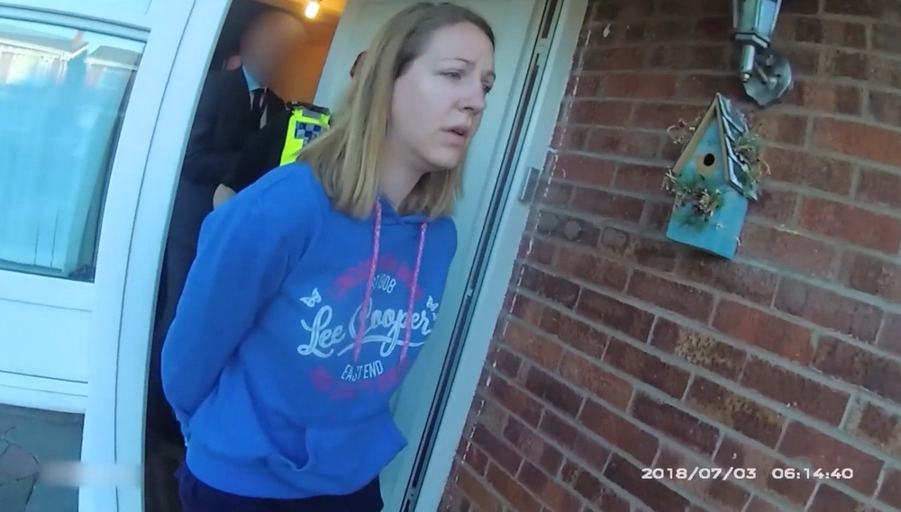 Police body-worn camera footage of the arrest of Letby (PA Media)
