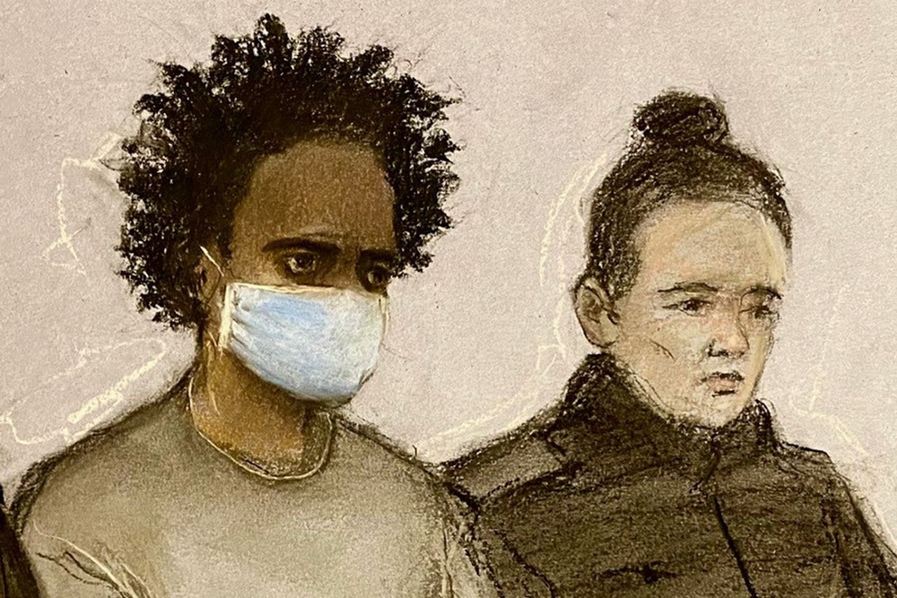 Court artist sketch of Rudakubana in the dock as he changed his plea at Liverpool Crown Court (PA)