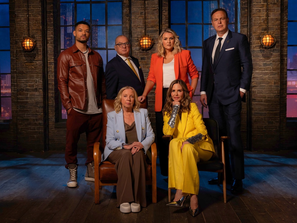 Touker Suleyman with his fellow dragons (BBC/Simon Pantling)