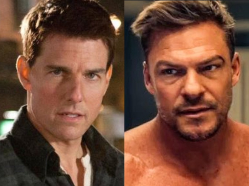 Tom Cruise and Alan Ritchson as very different versions of Jack Reacher (Paramount Pictures / Prime Video)