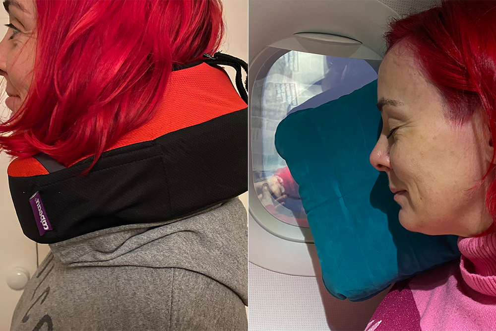 I put a range of pillows to the test during long-haul flights, as well as train travel (Tamara Hinson)