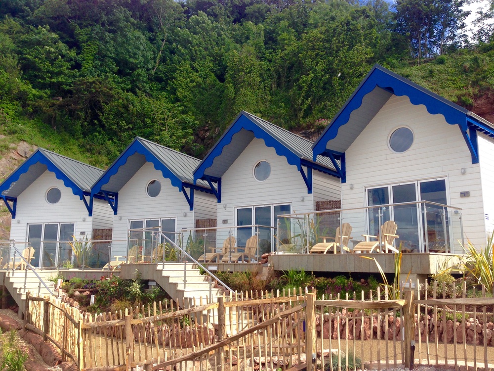 The beach huts at Cary Arms & Spa (Local Library)