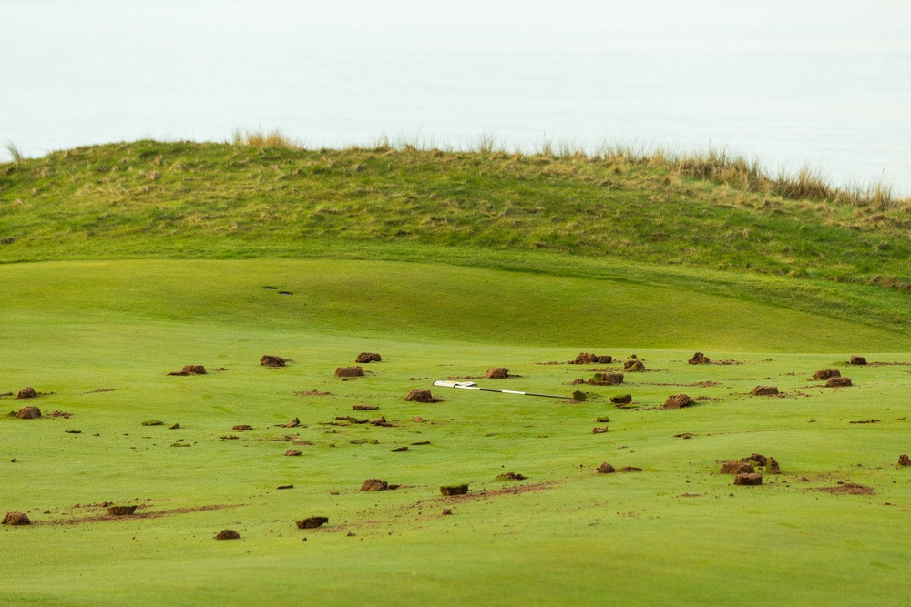 It’s alleged the group damaged the golf course by digging up turf and spraying paint and herbicide (PA Media)