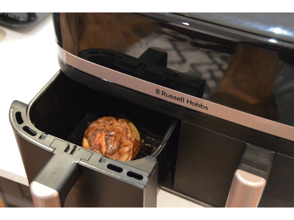 Making a baked potato in the Russel Hobbs satisfry air fryer (Katie Gregory)