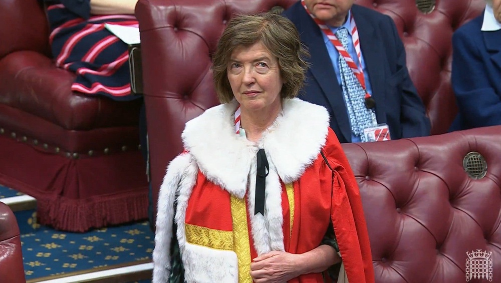 Sue Gray taking her seat in the House of Lords (House of Lords/UK Parliament)