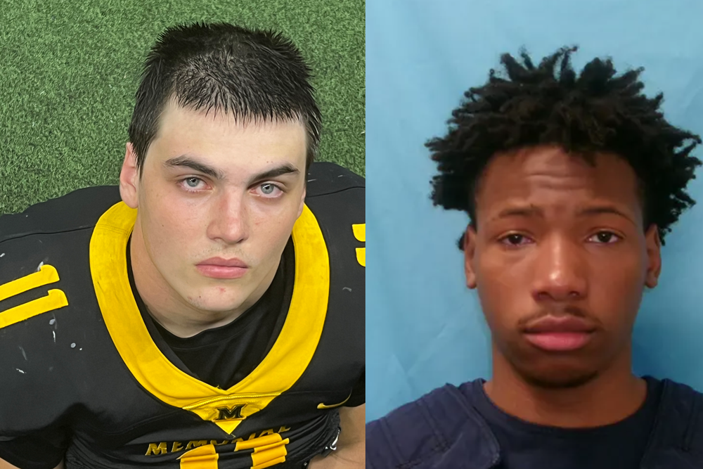 Austin Metcalf, 17, was fatally stabbed by Karmelo Anthony, now 19, following a fight at a high school track meet (GoFundMe/Frisco Police Department)