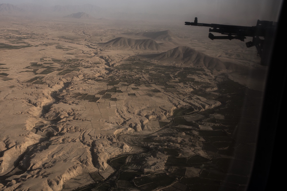 An aerial view of the landscape outside of Bagram Air Field is seen in Afghanistan (Getty Images)