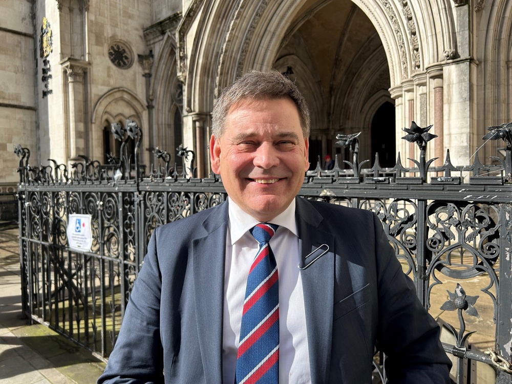 Andrew Bridgen pictured outside the Royal Courts of Justice in March 2024 (PA Archive)