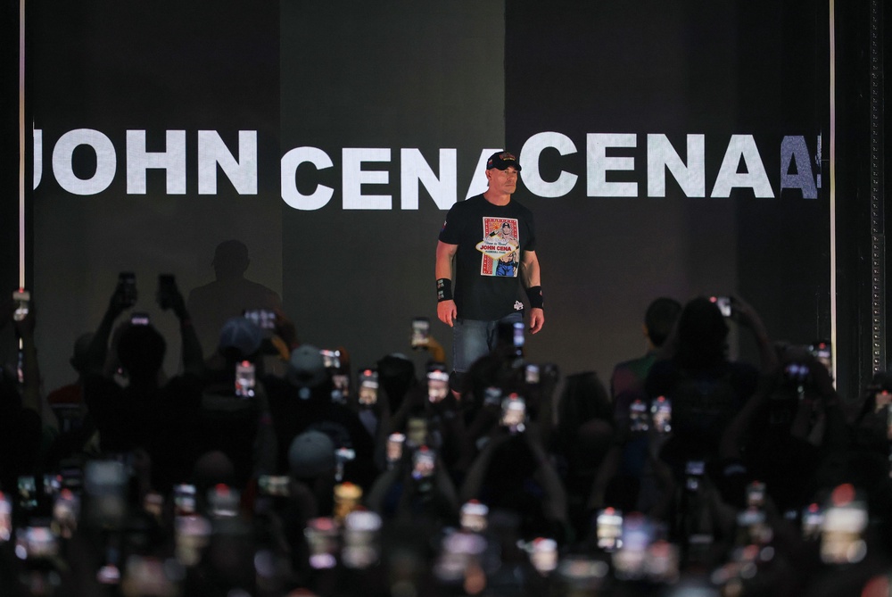 Cena will host this year’s ‘Mania, having retired from wrestling in December (Getty Images)