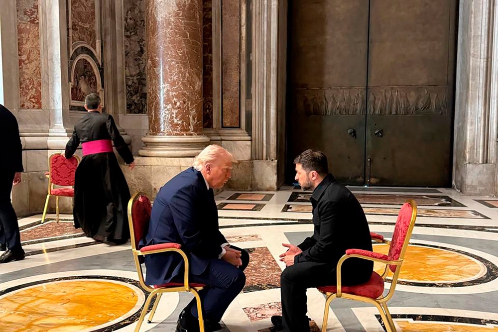 Pope francis funeral live trump and zelensky meet in vatican as