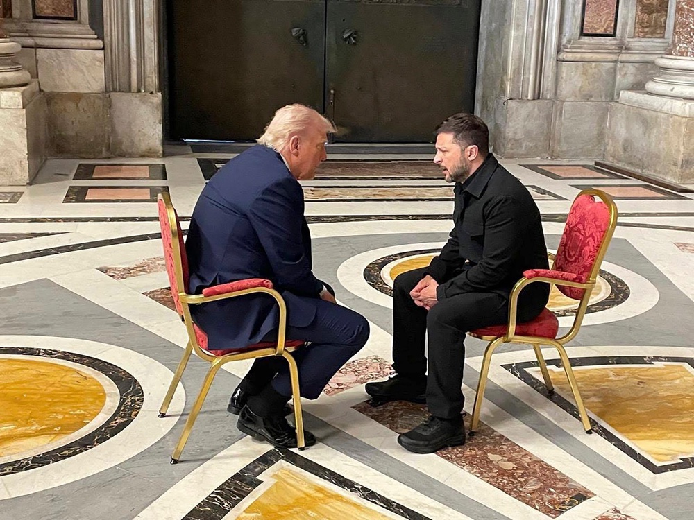 Trump and Zelensky met at the Vatican in April 2025 after the disastrous February meeting to get peace talks back on track (Ukraine Foreign Affairs Ministry)