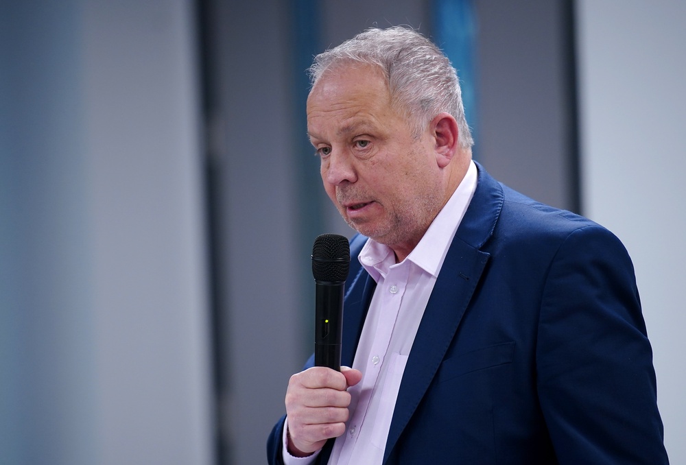 John Stiles, son of Nobby Stiles, at the Dementia in football event in Manchester earlier this year (PA/Peter Byrne) (PA Wire)