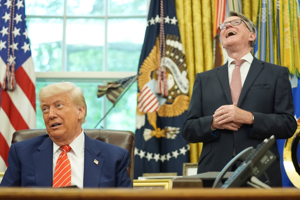 Donald Trump announced the deal with the former UK ambassador to the United States Peter Mandelson.