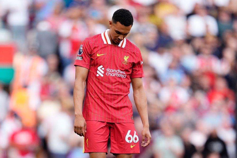 Liverpool fans revealed their true feelings about Trent Alexander-Arnold's departure after booing the right-back during his appearance against Arsenal (Nick Potts/PA Wire)