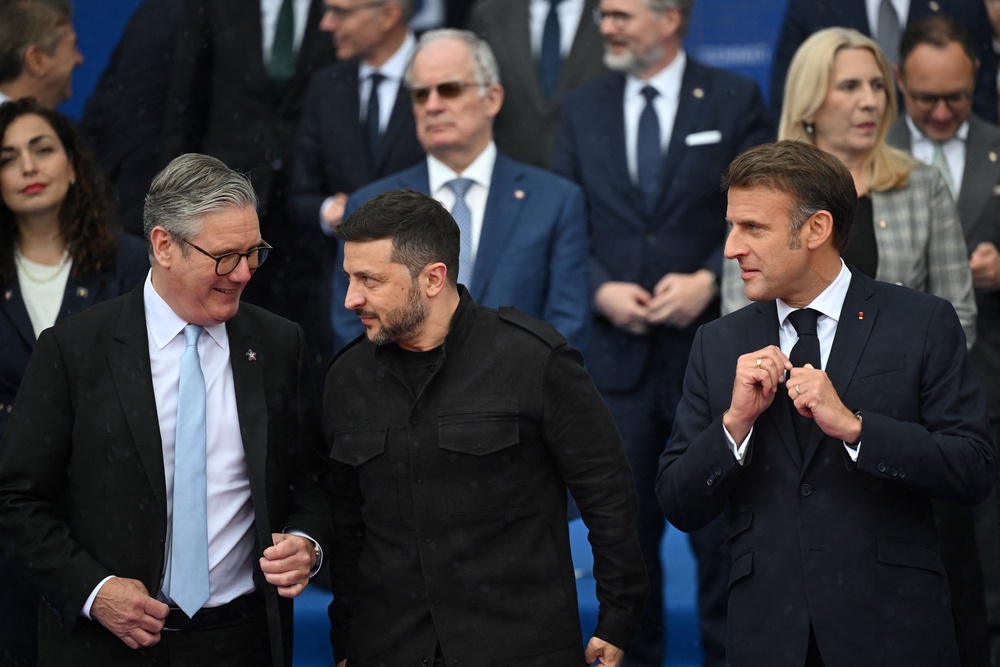 Zelensky demanded stronger action on Russia during the summit (AFP via Getty Images)