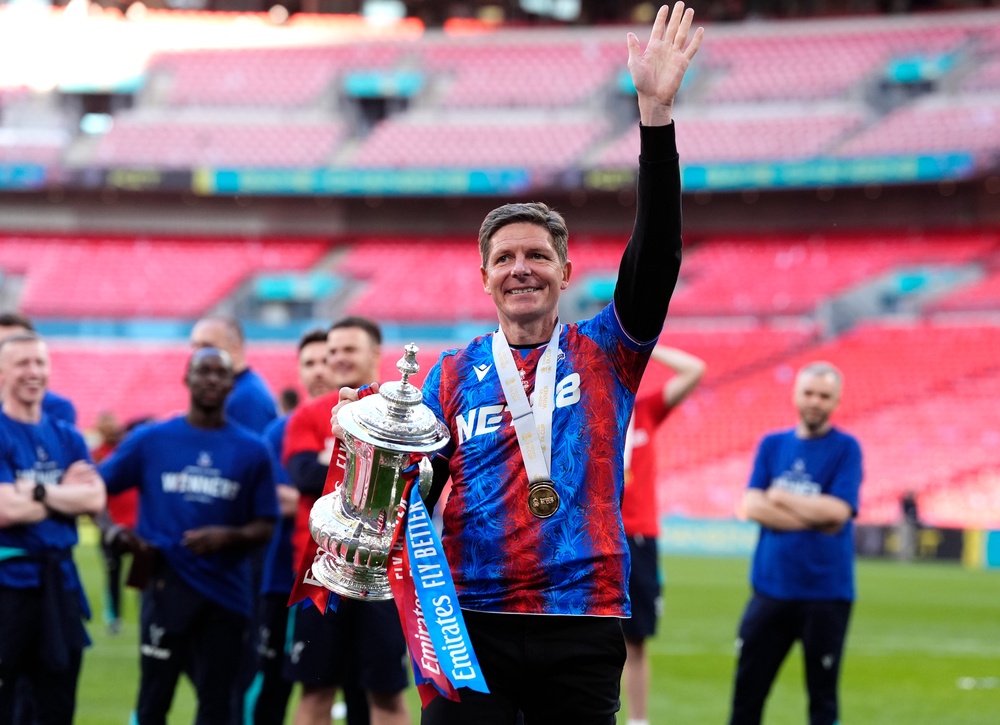 Oliver Glasner led Palace to their greatest day in the FA Cup final last year (Nick Potts/PA Wire)