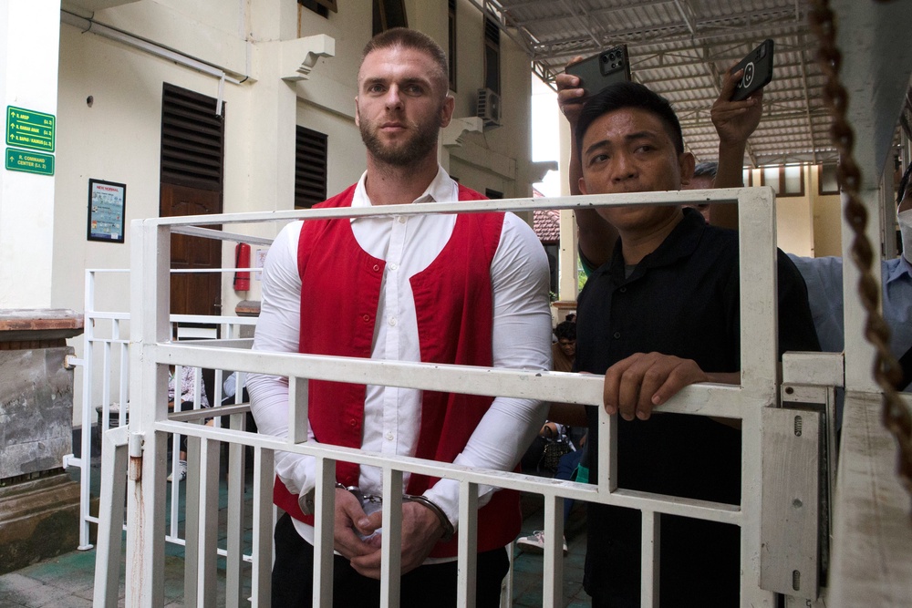 British citizen Thomas Parker was also recently sentenced for drug offenses, in Denpasar in Bali. (AP)