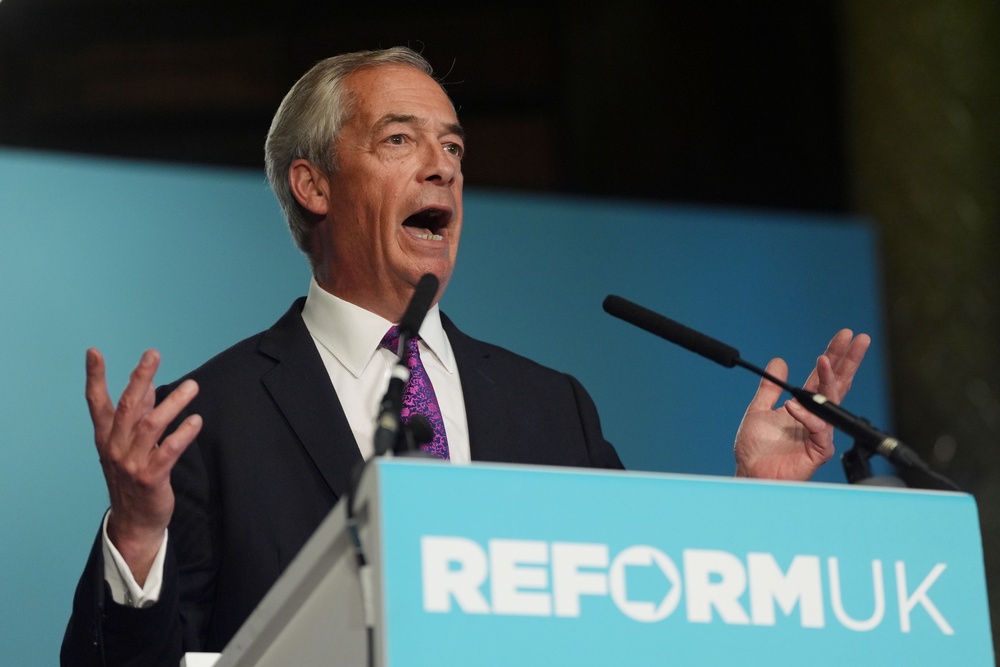 Nigel Farage claimed his party would make London one of the major crypto trading centres of the world (PA Wire)