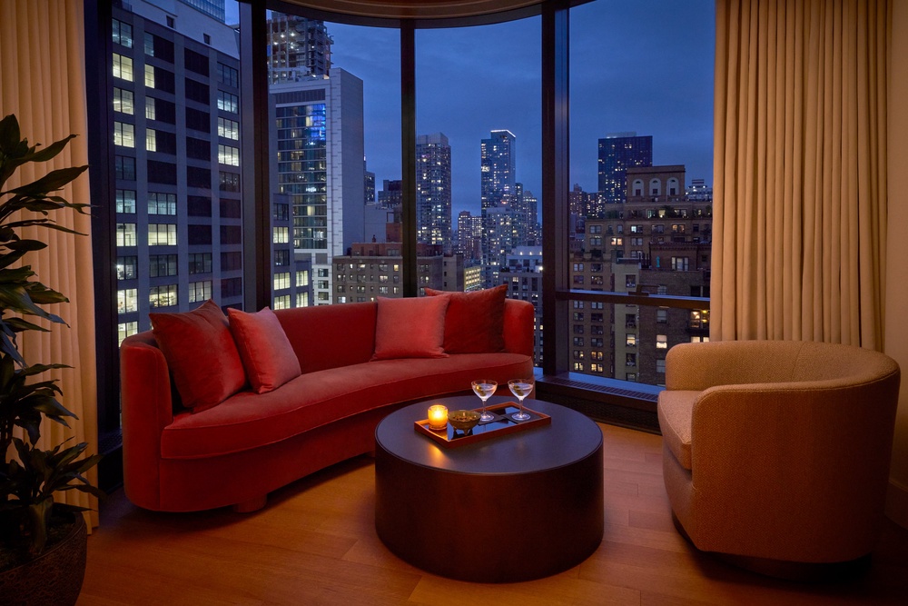For a romantic trip to New York City, book the Skyline Corner Suite at The Pendry (The Pendry)