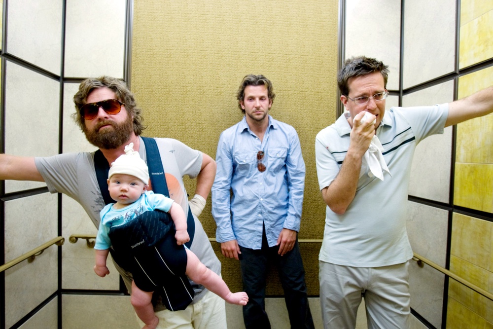 The 2009 comedy ‘The Hangover.’ Although much of the conversation online surrounds bachelorettes, many men are also being asked to partake in longer, more lavish bachelor trips (Warner Br/Everett/Shutterstock)