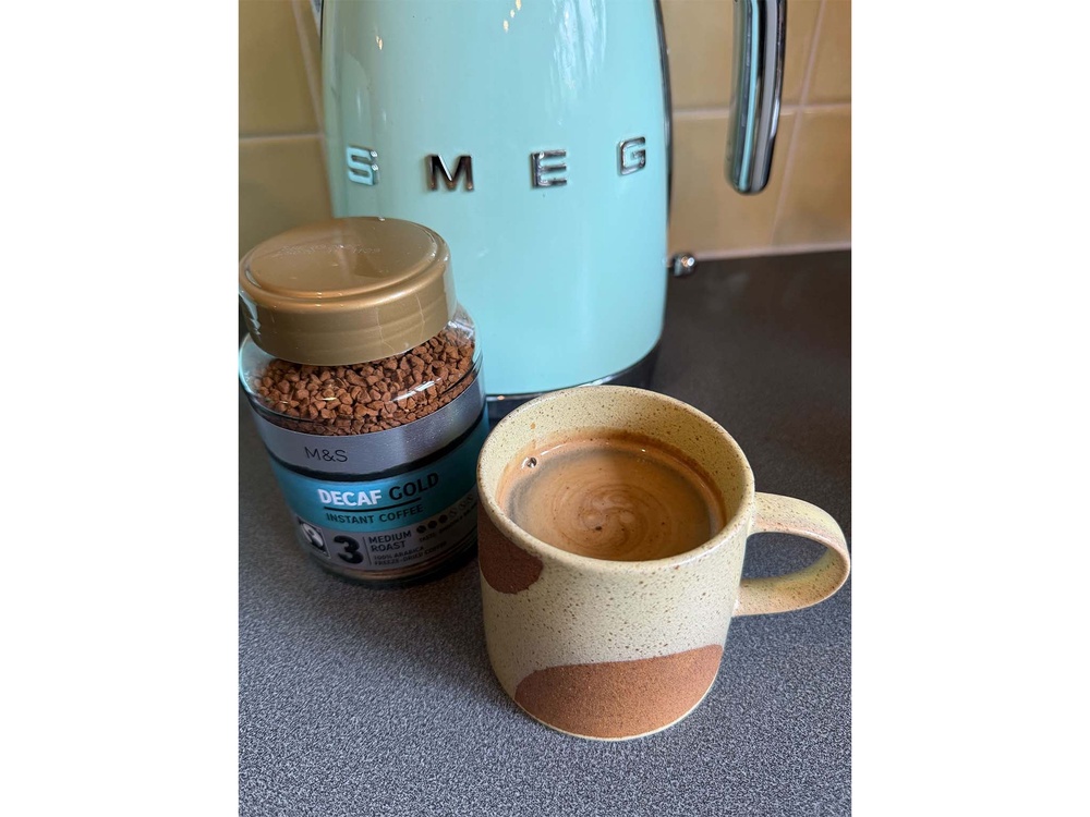 This is a quick, easy and tasty coffee option from M&S (Sarah Jones/The Independent)