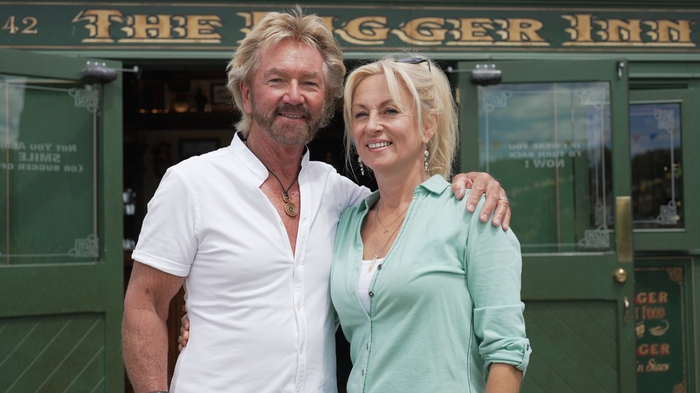Noel Edmonds pictured with his wife Liz Davies (ITV)