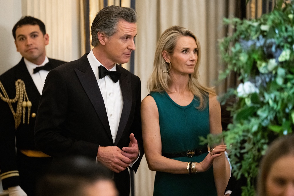 When the affair became public in 2007, Newsom was dating his wife, Jennifer Siebel. Newsom addressed the controversy in his recent memoir (AFP/Getty)