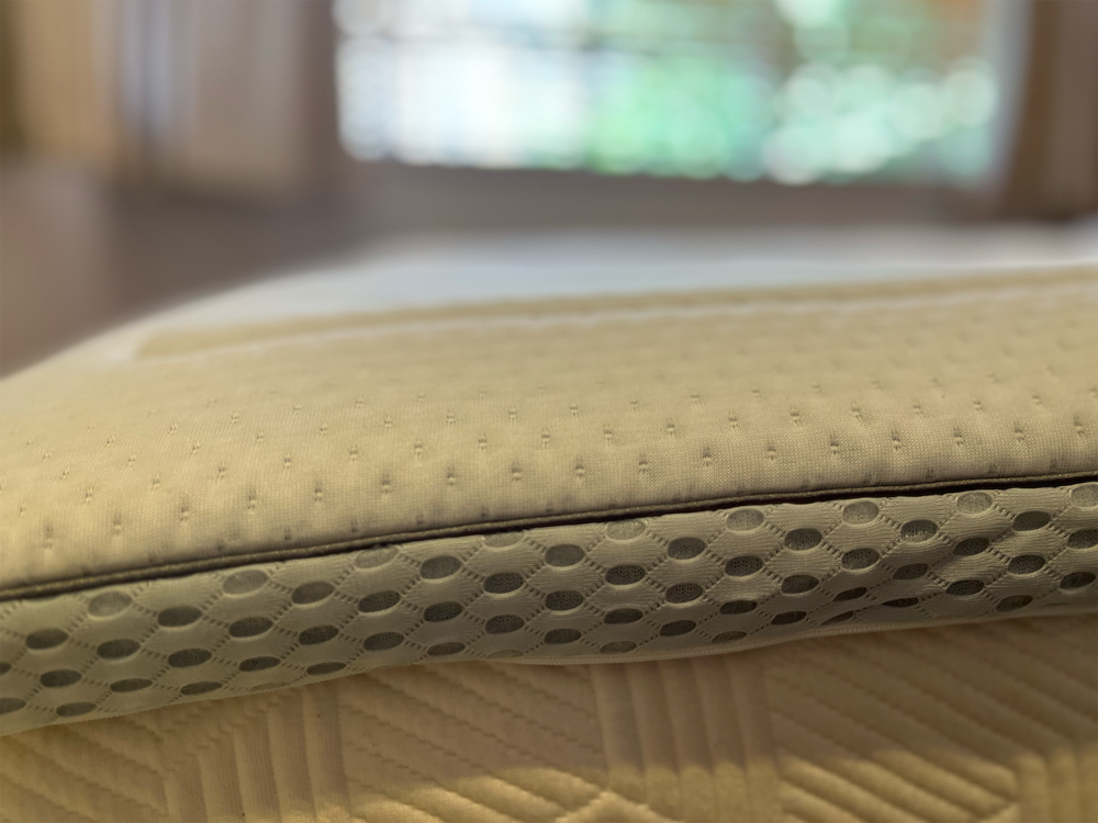 The memory foam is made cooler with bamboo and charcoal (Lois Borny/The Independent)