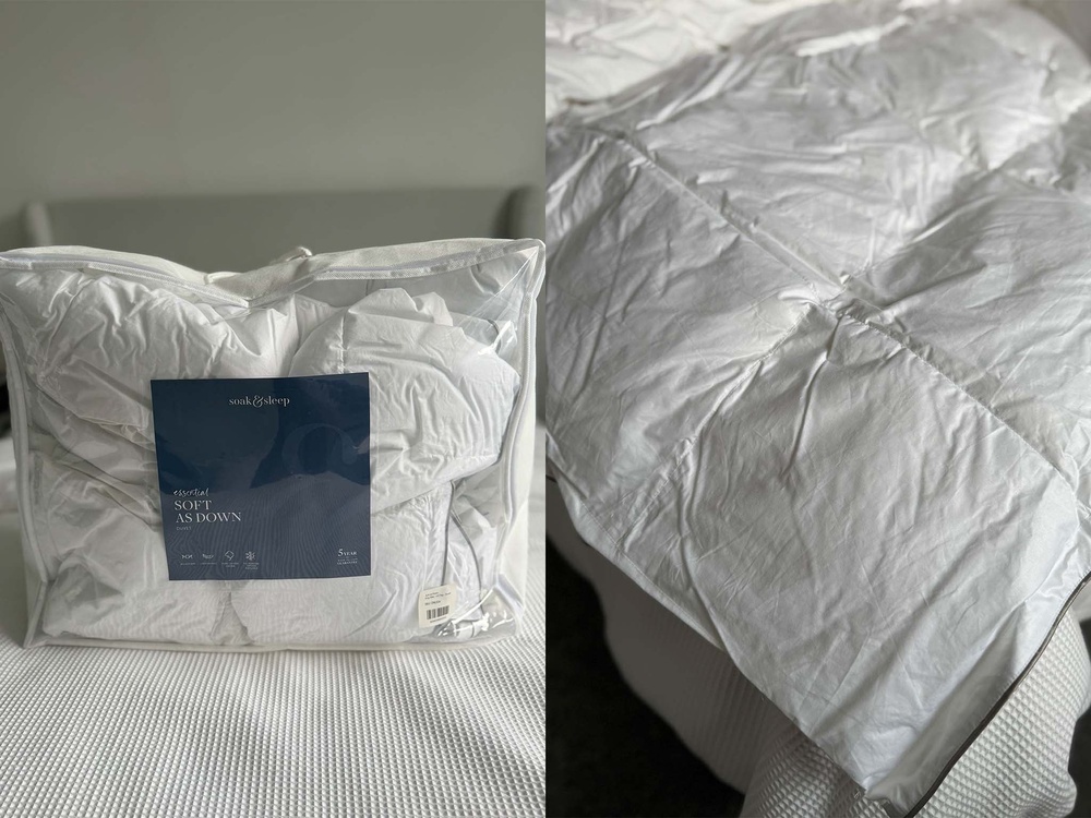 You have the option to attach this to another of the brand’s duvets come winter (Sarah Jones/The Independent)