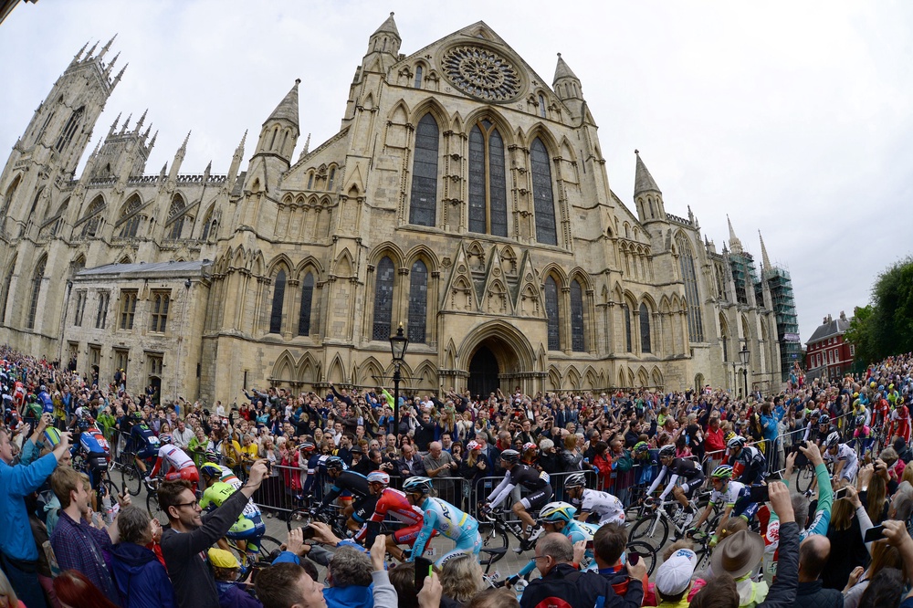 Huge crowds gathered for the Yorkshire Grand Depart in 2014 and organisers ASO hope 10 million people will welcome the Tour de France Femmes next year (PA Wire)