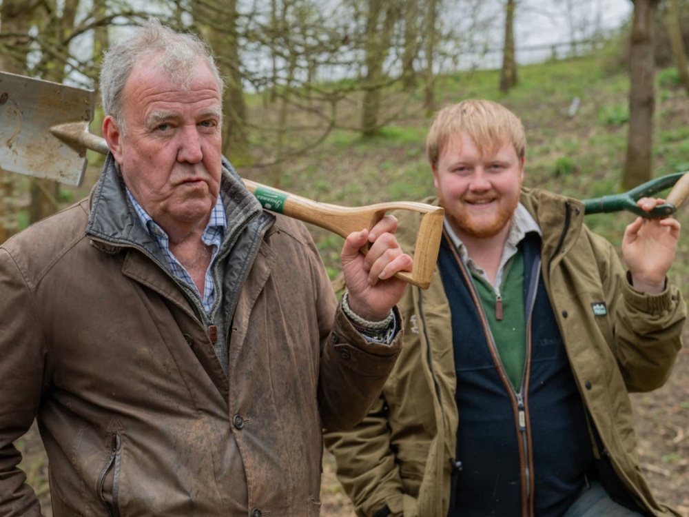 Jeremy Clarkson and Kaleb Cooper on ‘Clarkson’s Farm’ (Prime Video)