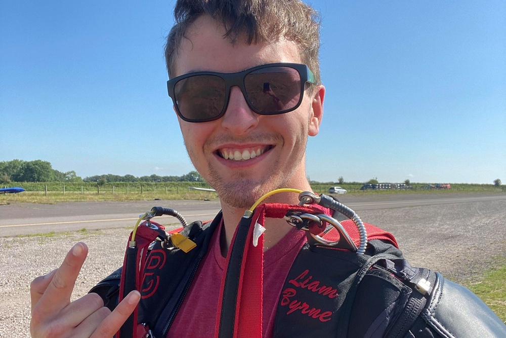 Mr Byrne featured in the BBC documentary, The Boy Who Can Fly, which focused on his journey toward becoming a champion skydiver. (Facebook)