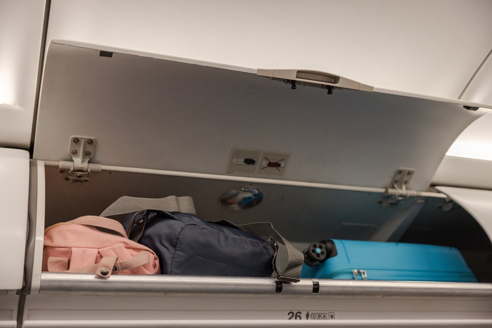 Passenger Andrea Stendel says a water bottle fell from an overhead compartment while she was sleeping and suffered a concussion. She claims in a lawsuit that her eyes are now misaligned (Getty/iStock)