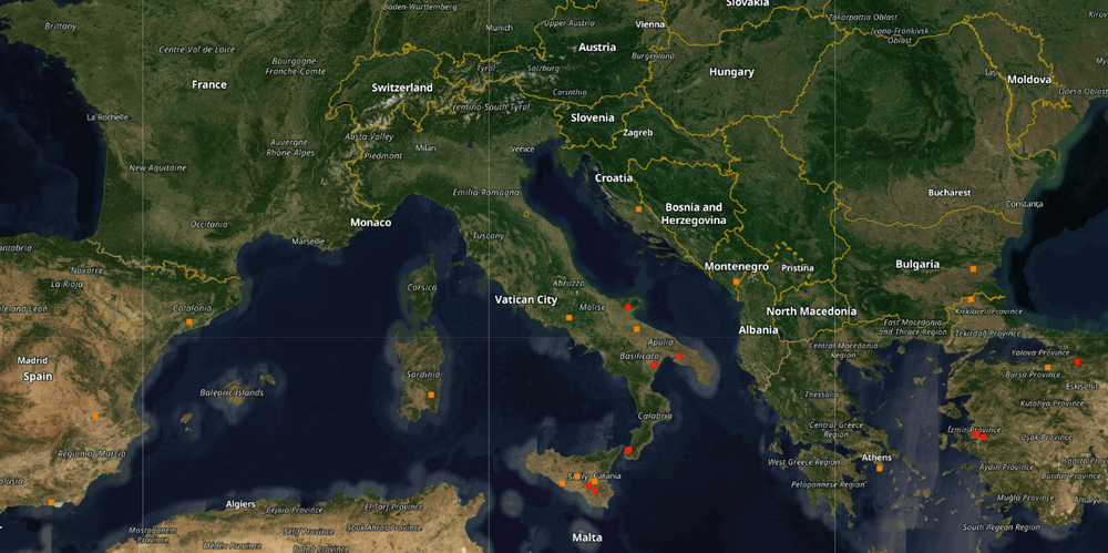 EFFIS - European Forest Fire Information System shows where the wildfires are across Europe (EFFIS - European Forest Fire Information System)