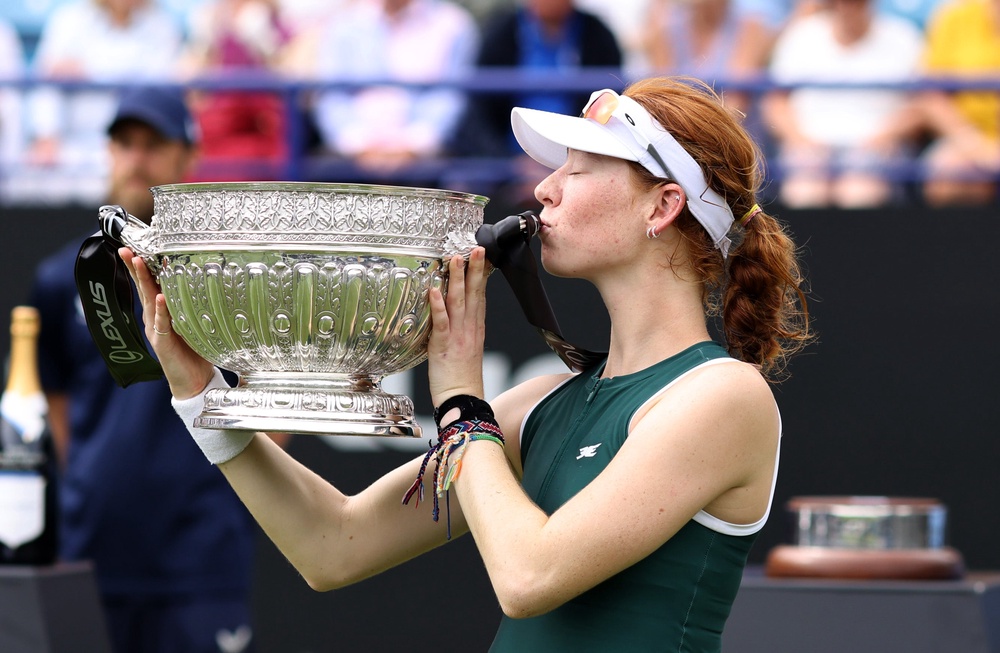 Maya Joint won the Eastbourne title in 2025 but has lost 11 matches in a row (Getty Images for LTA)