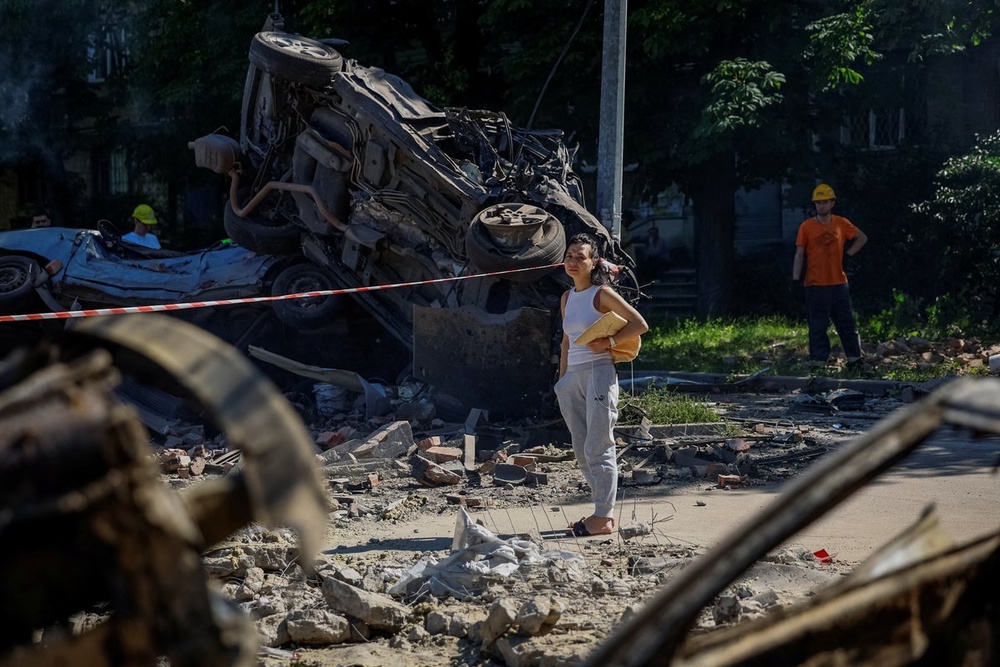 14 hospitalised in Kyiv following Russia’s drone and missile bombardment
