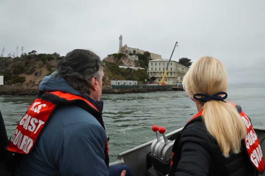 Secretary of the Interior Doug Burgum and former Attorney General Pam Bondi visited the island last year (X/@AGPamBondi)