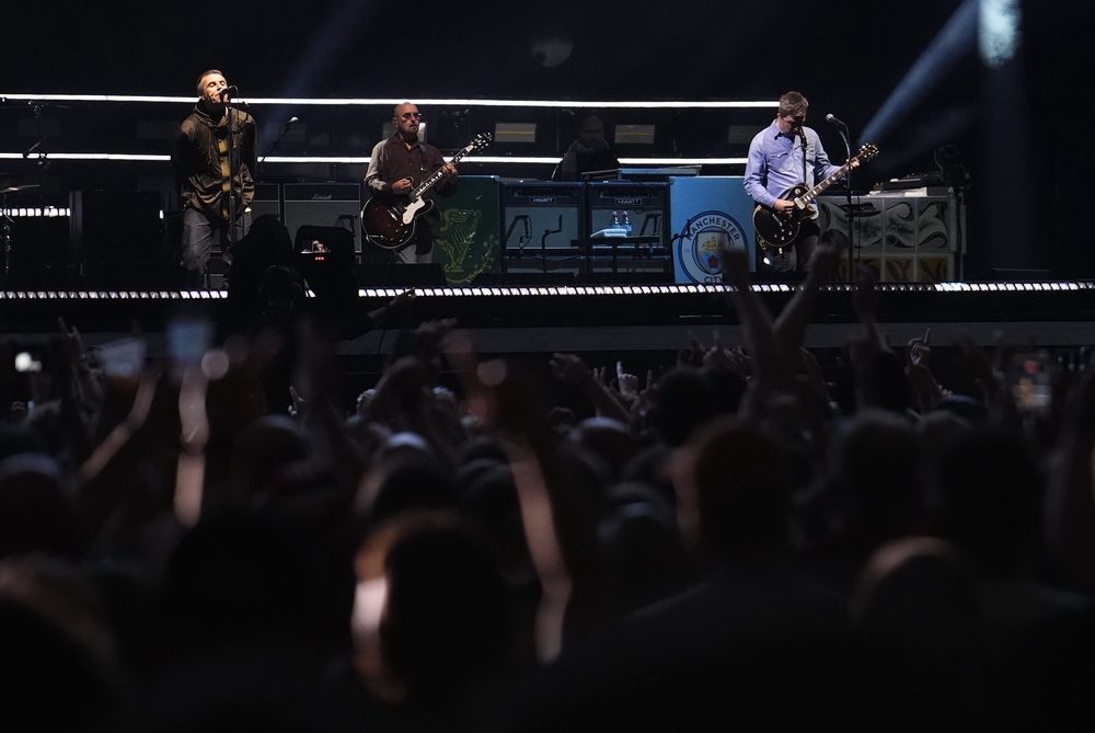 Don’t Look Back In Anger follows brothers Noel and Liam Gallagher on their Live ’25 tour, which kicked off a year ago in Cardiff (PA)
