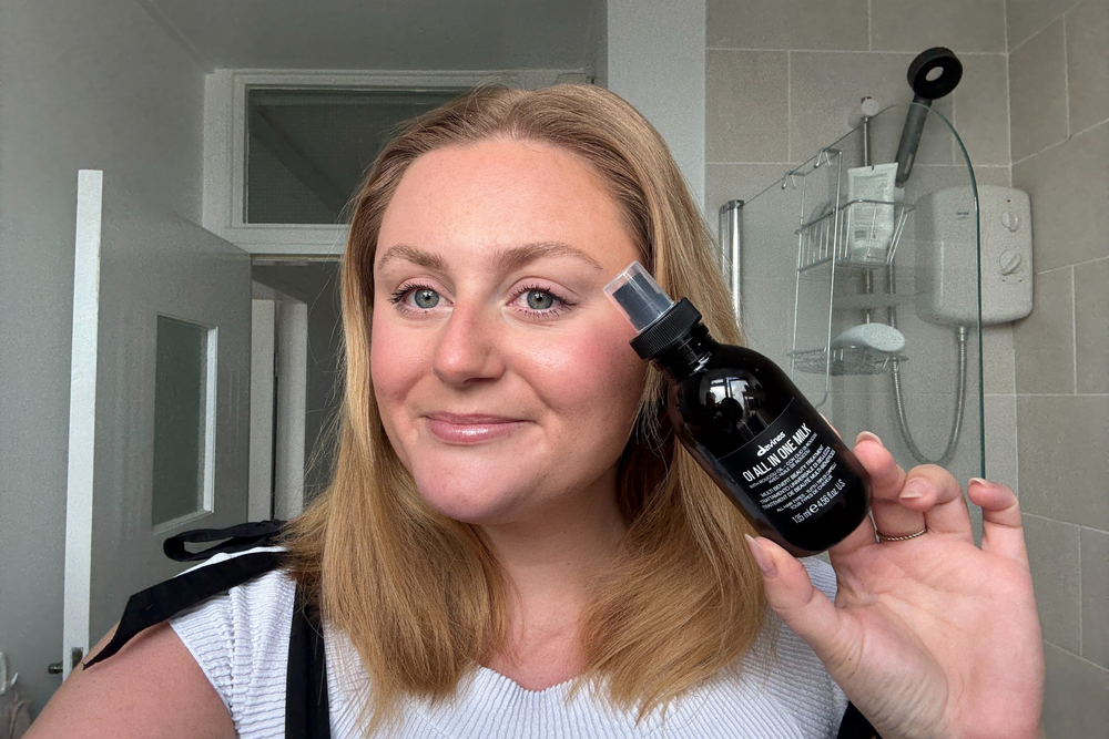 The Davines OI milk delivers a nourishing shine (Lucy Smith)